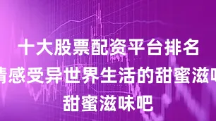 十大股票配资平台排名尽情感受异世界生活的甜蜜滋味吧